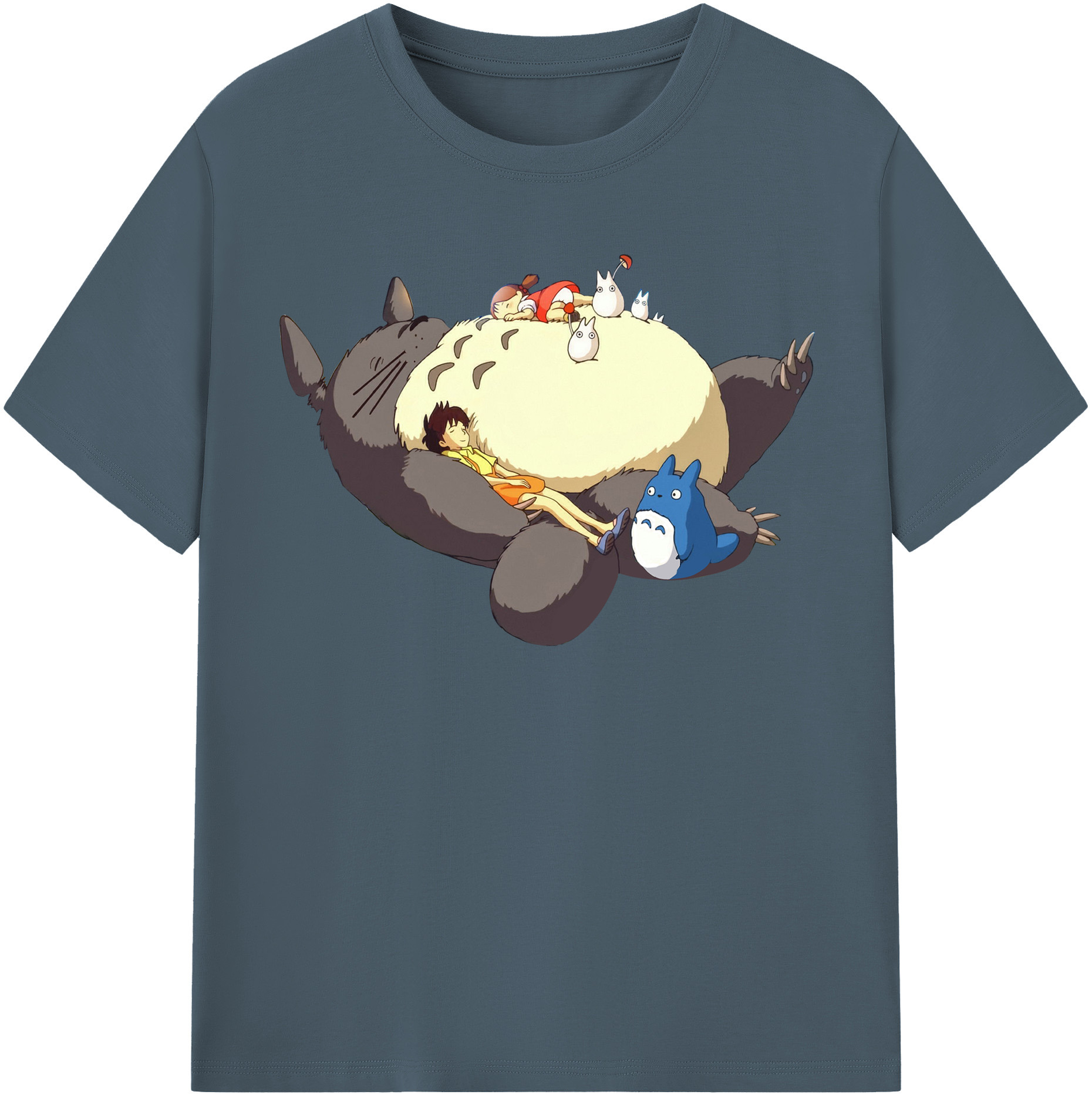 （画像用） となりのトトロ 草壁メイ 草壁サツキ My Neighbor Totoro Satsuki Kusakabe Mei Kusakabe 綿100％半袖Tシャツ（フロントプリント）
